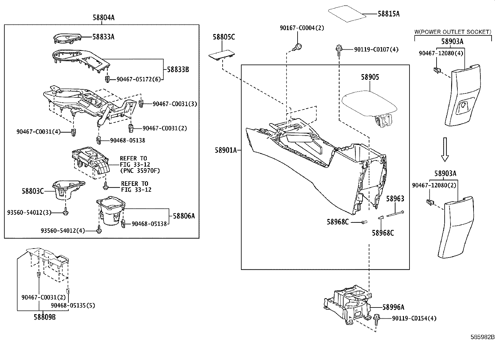 58833-0R050 GARNISH, CONSOLE UPPER PANEL, NO.1 product image