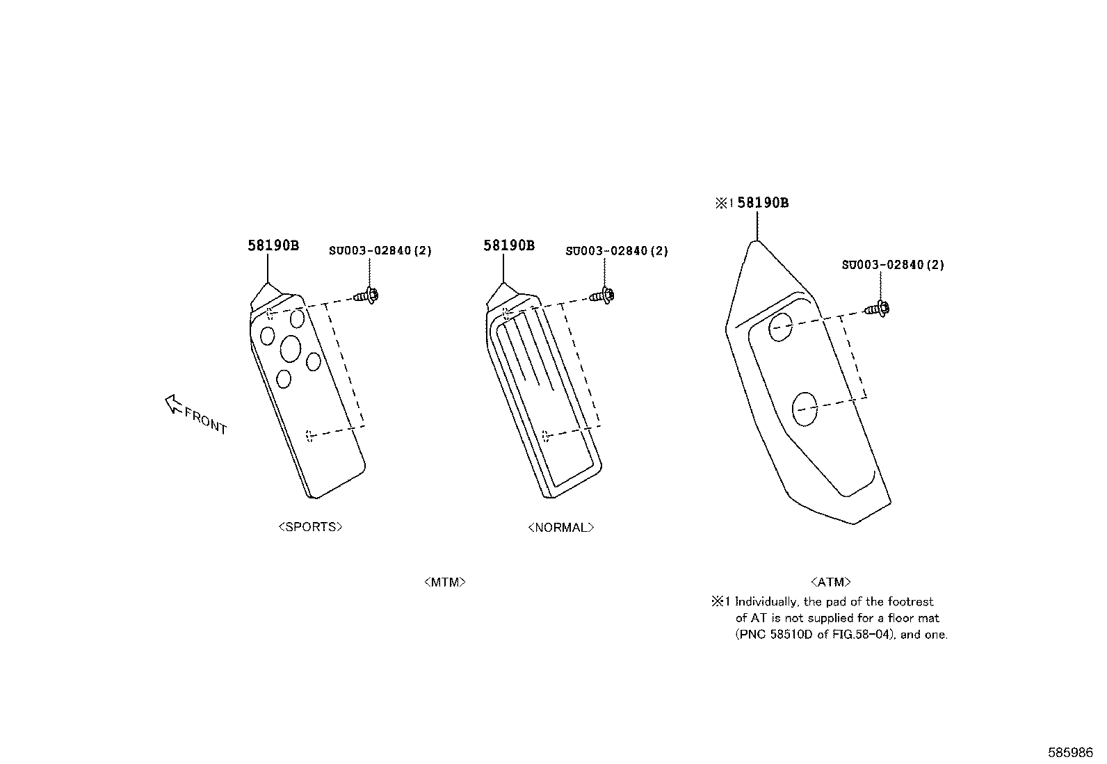 SU003-06754 MAT, FLOOR, FRONT LH product image