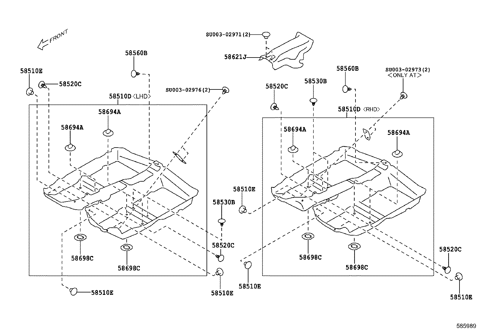 SU003-06754 MAT, FLOOR, FRONT LH product image
