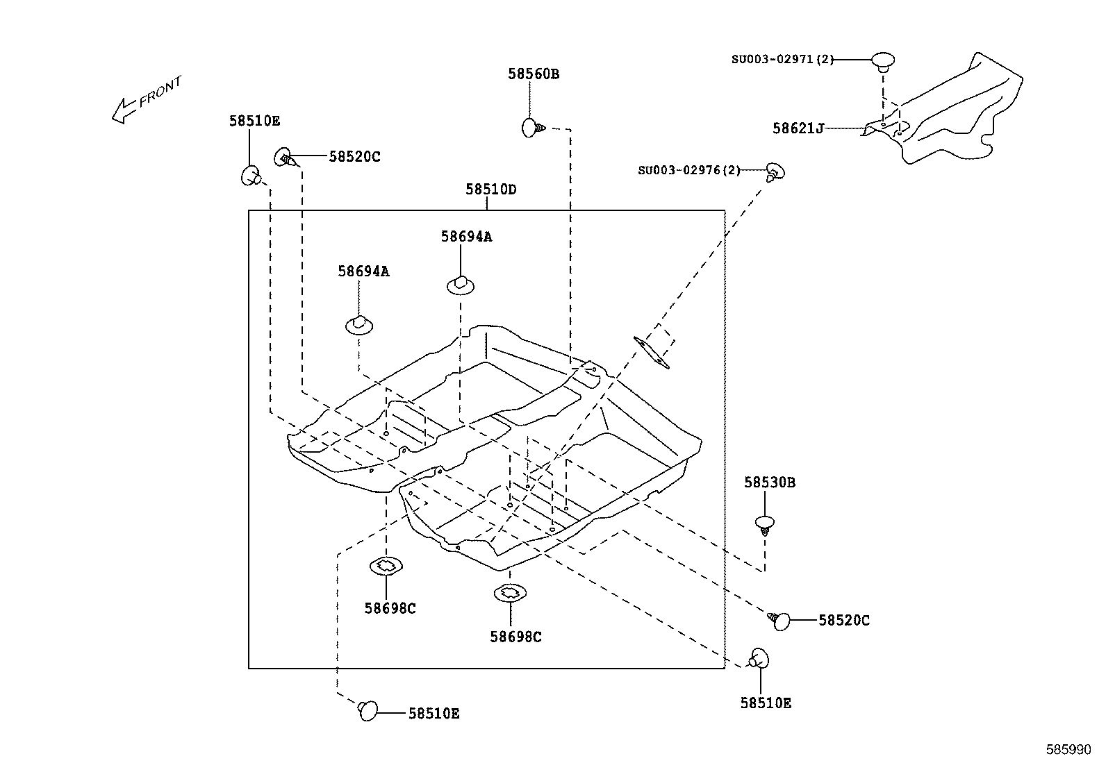 SU003-06755 MAT, FLOOR, FRONT LH product image