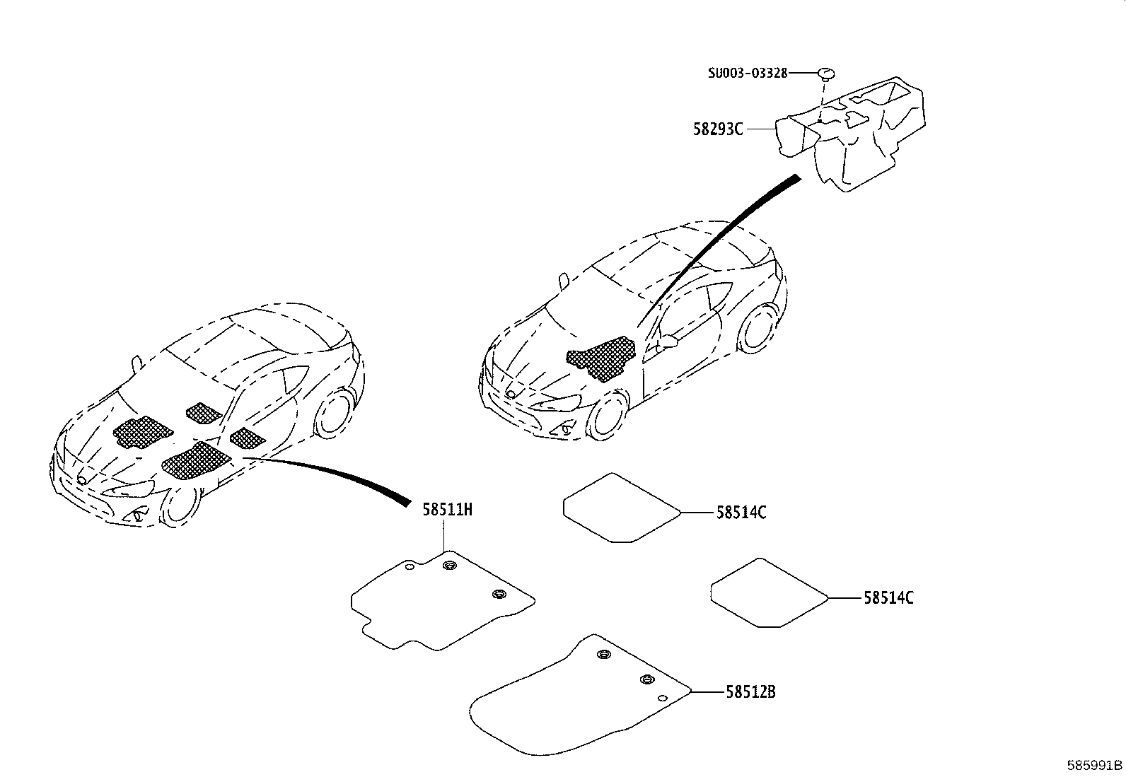 58514-18010 MAT, FROOR, REAR product image