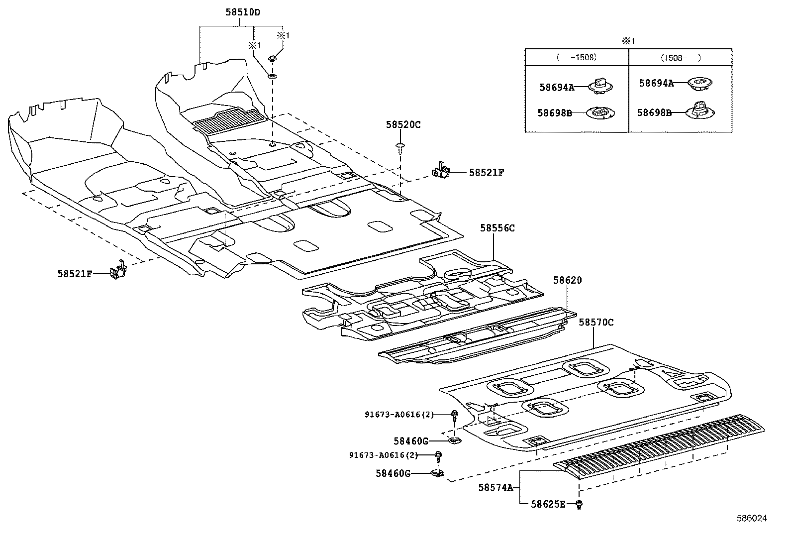 58570-60C40-E2 CARPET ASSY, REAR FLOOR product image