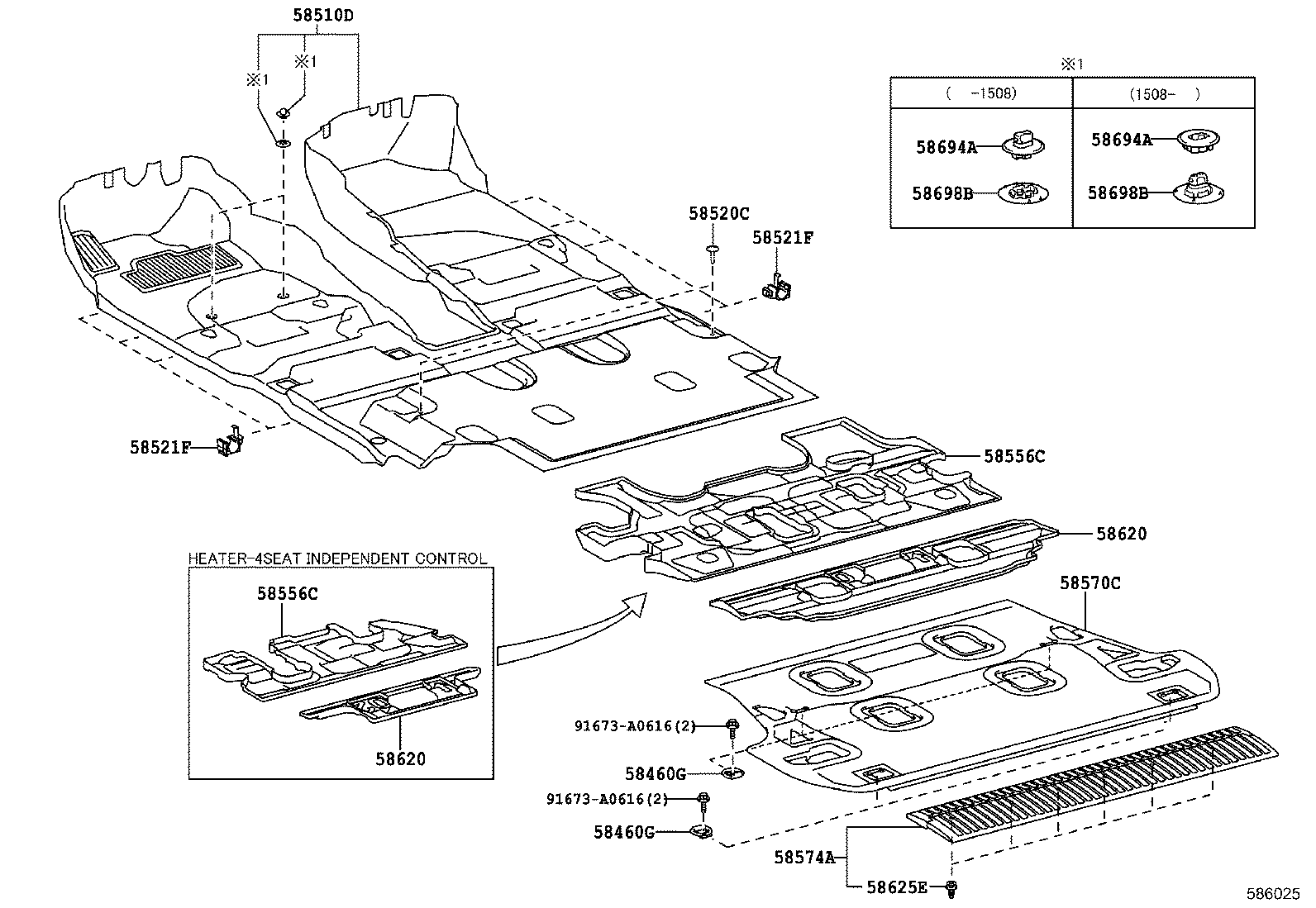 58556-60041 SILENCER, REAR FLOOR product image