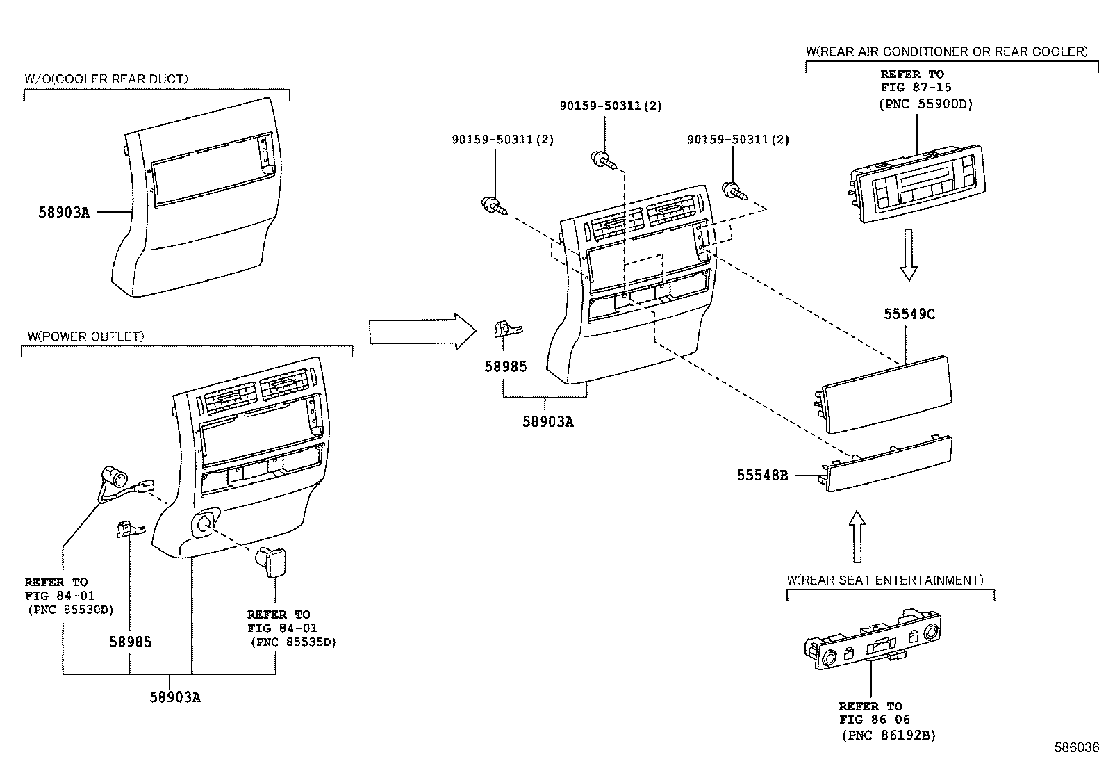 58905-60180-C0 DOOR SUB-ASSY, CONSOLE COMPARTMENT product image