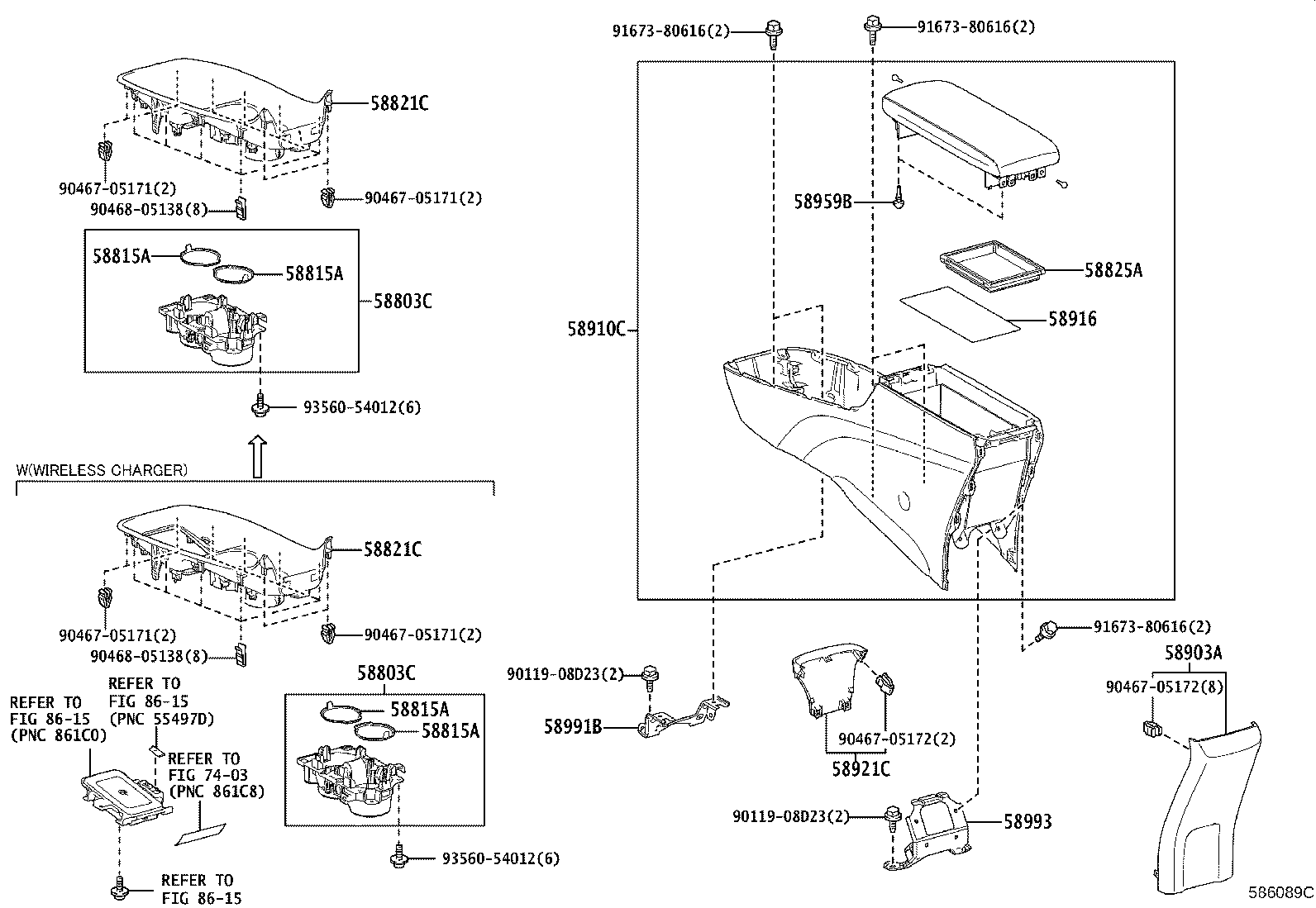 Toyota 58917-47020 COVER, CONSOLE BOX, REAR