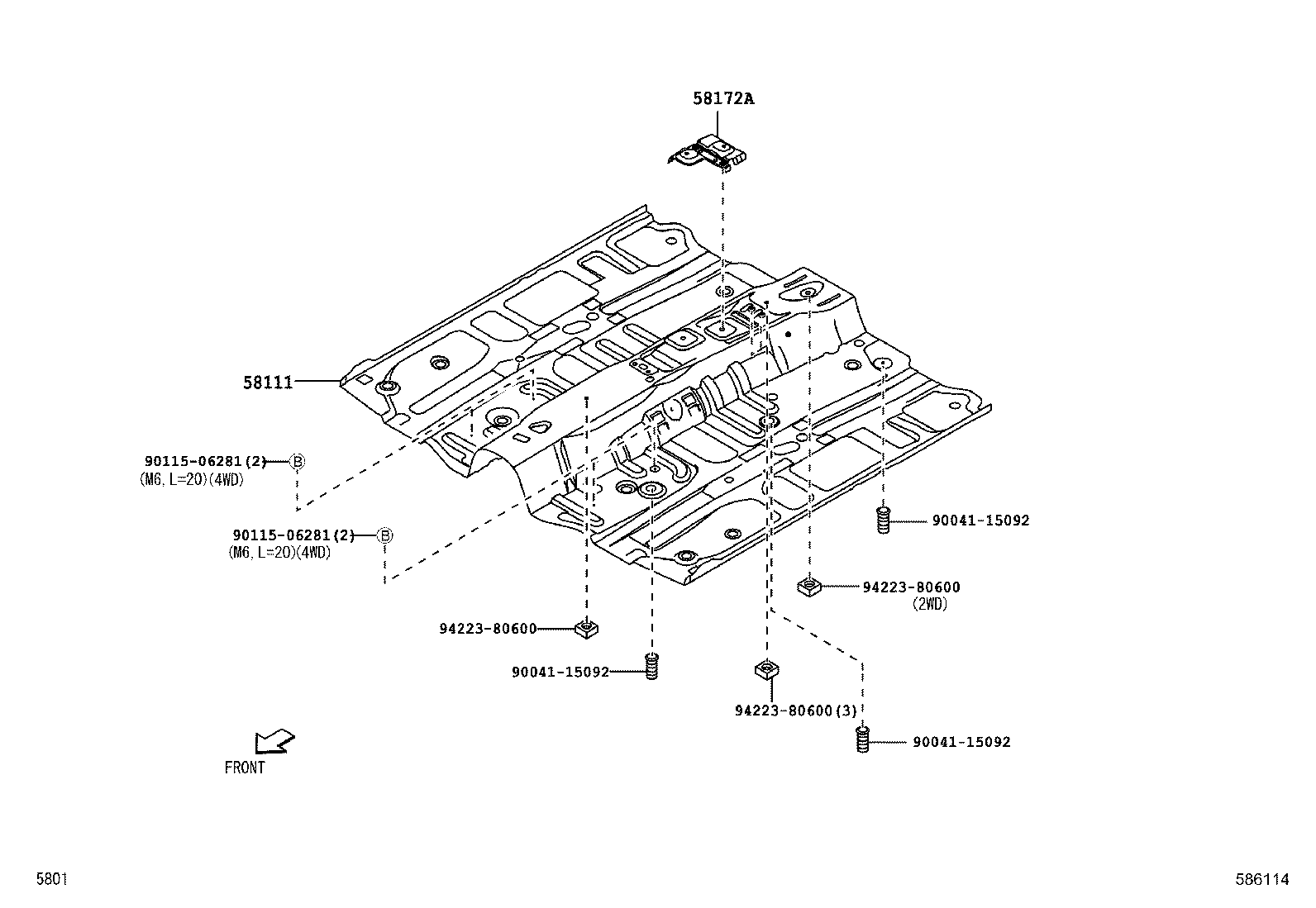 58111-B2925 PAN, FRONT FLOOR product image