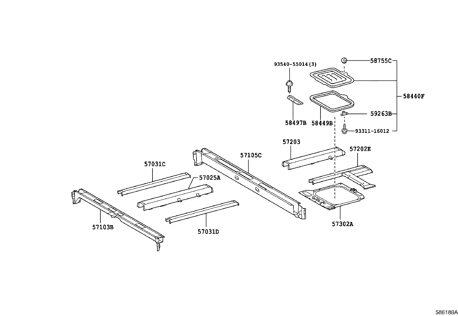 65604-36010 PANEL, REAR FLOOR SIDE, REAR LH product image