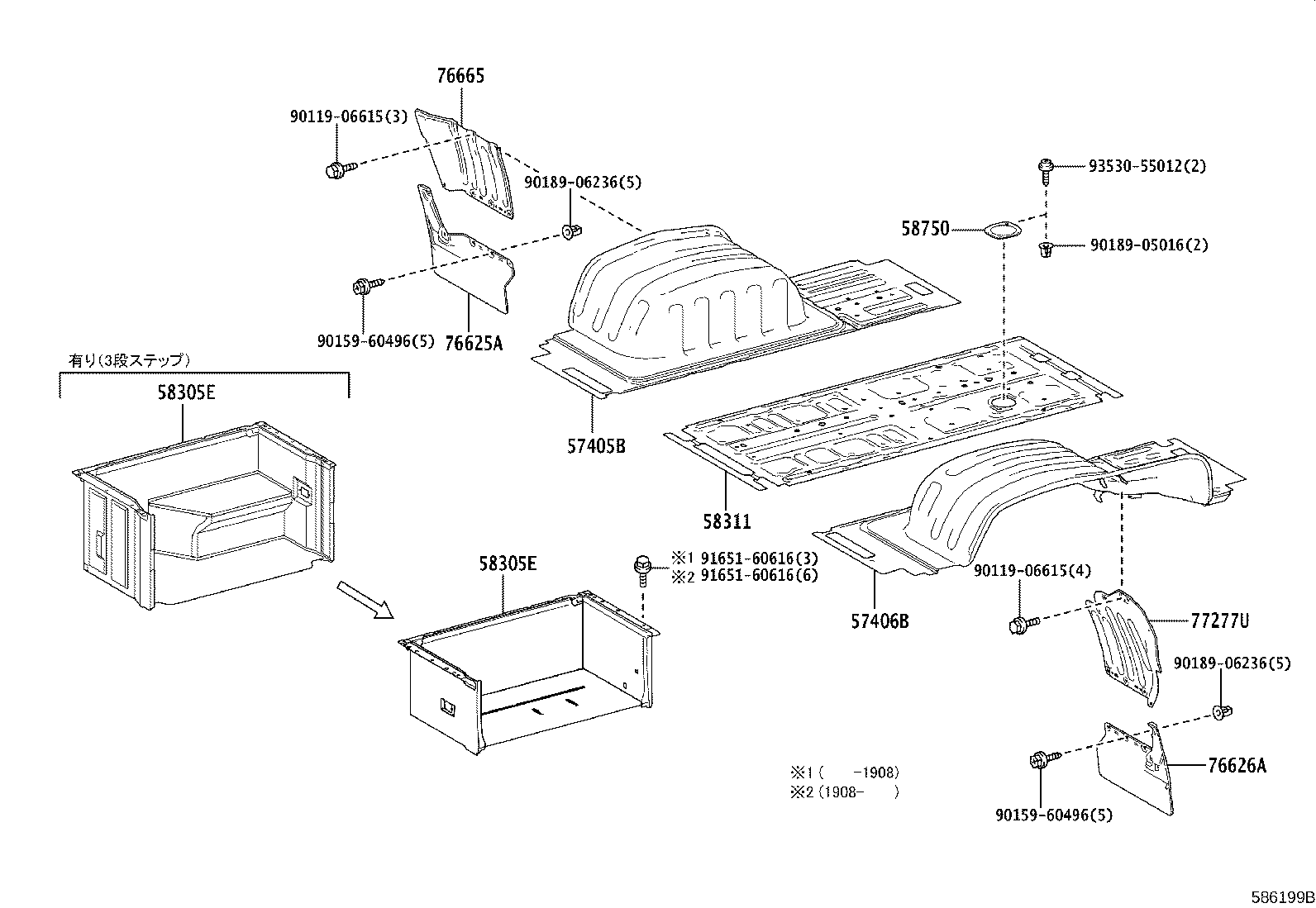 65604-36010 PANEL, REAR FLOOR SIDE, REAR LH product image