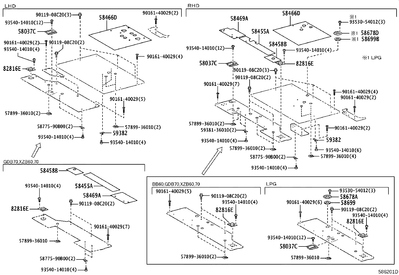 57104-36381 CROSSMEMBER SUB-ASSY, FLOOR, NO.4 product image
