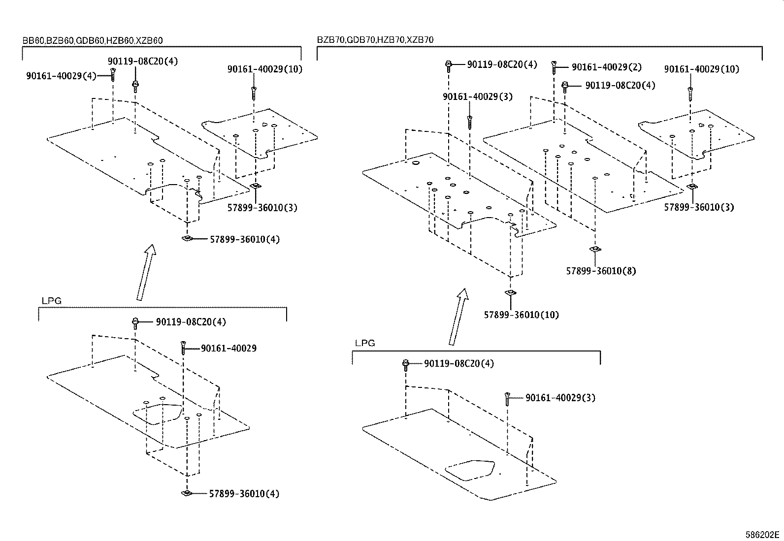 57104-36381 CROSSMEMBER SUB-ASSY, FLOOR, NO.4 product image
