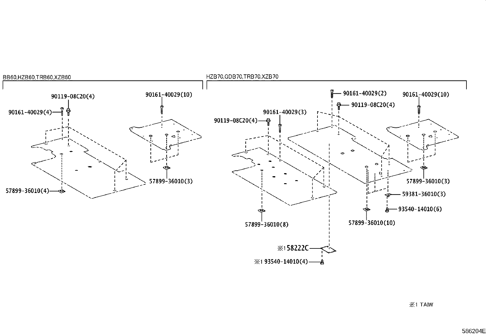 57104-36381 CROSSMEMBER SUB-ASSY, FLOOR, NO.4 product image