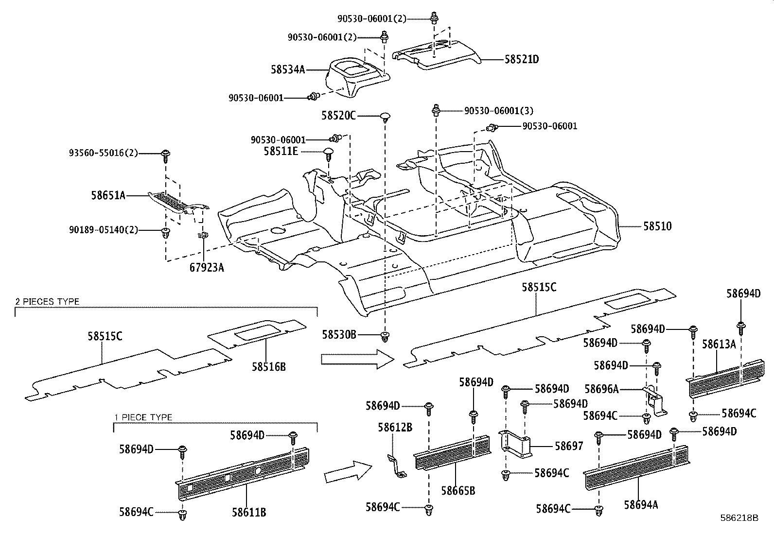 90189-05140 GROMMET(FOR MAT SET PLATE) product image