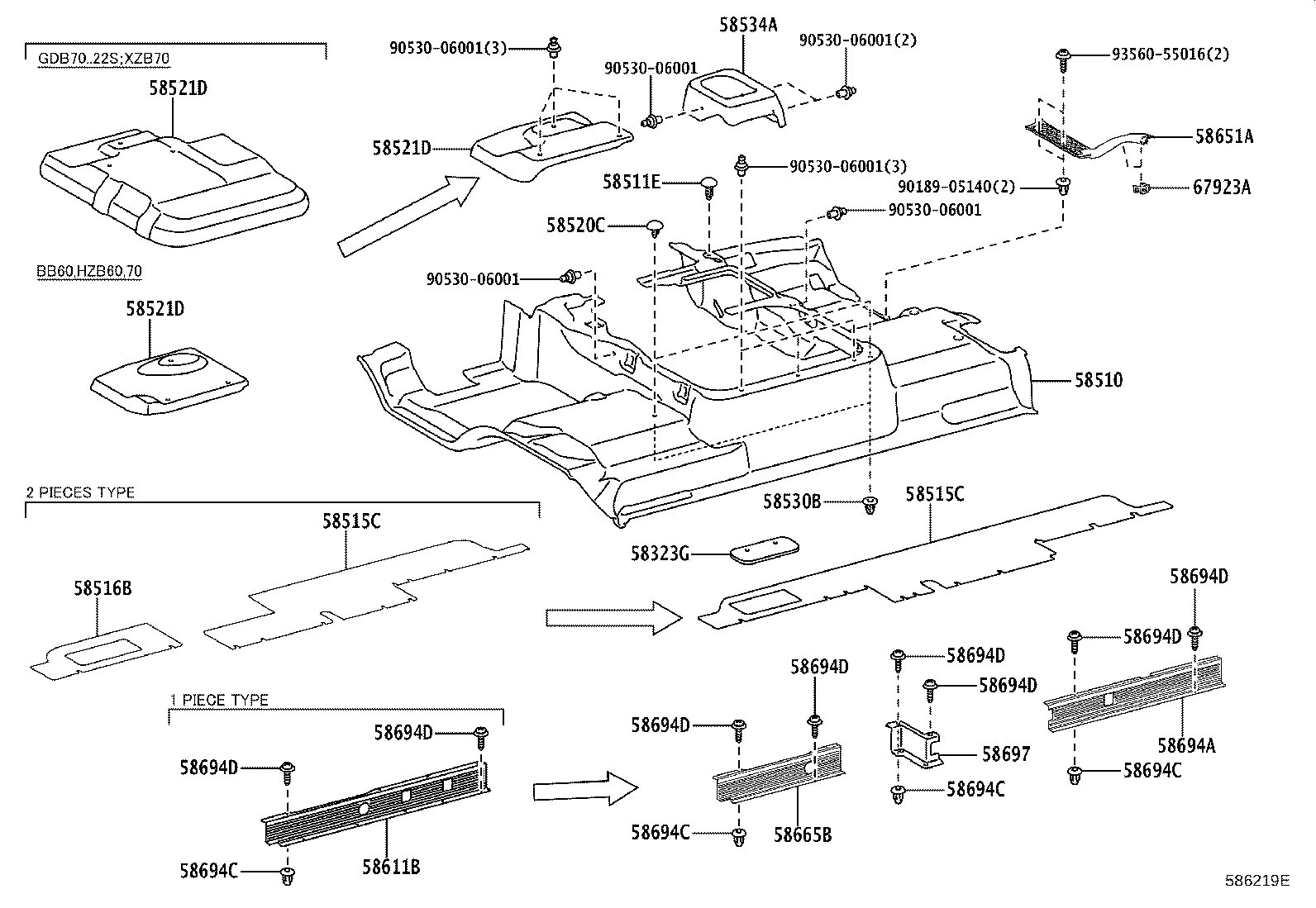 90189-05140 GROMMET(FOR MAT SET PLATE) product image