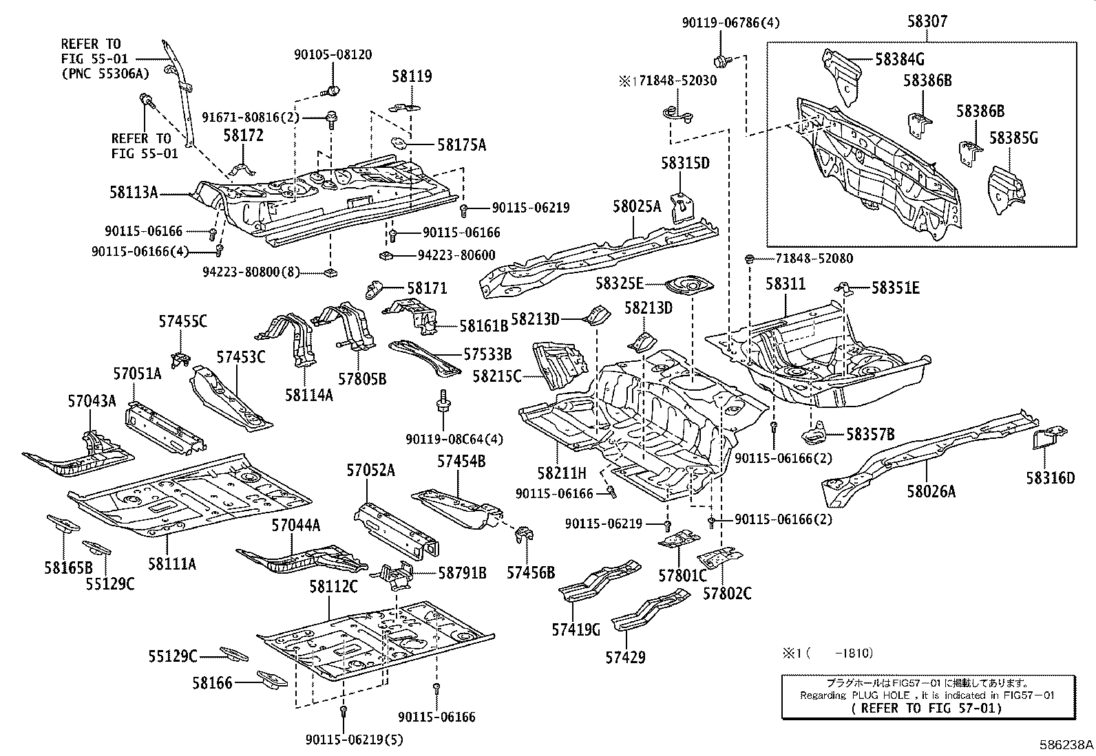 58307-52592 PANEL SUB-ASSY, BODY LOWER BACK product image