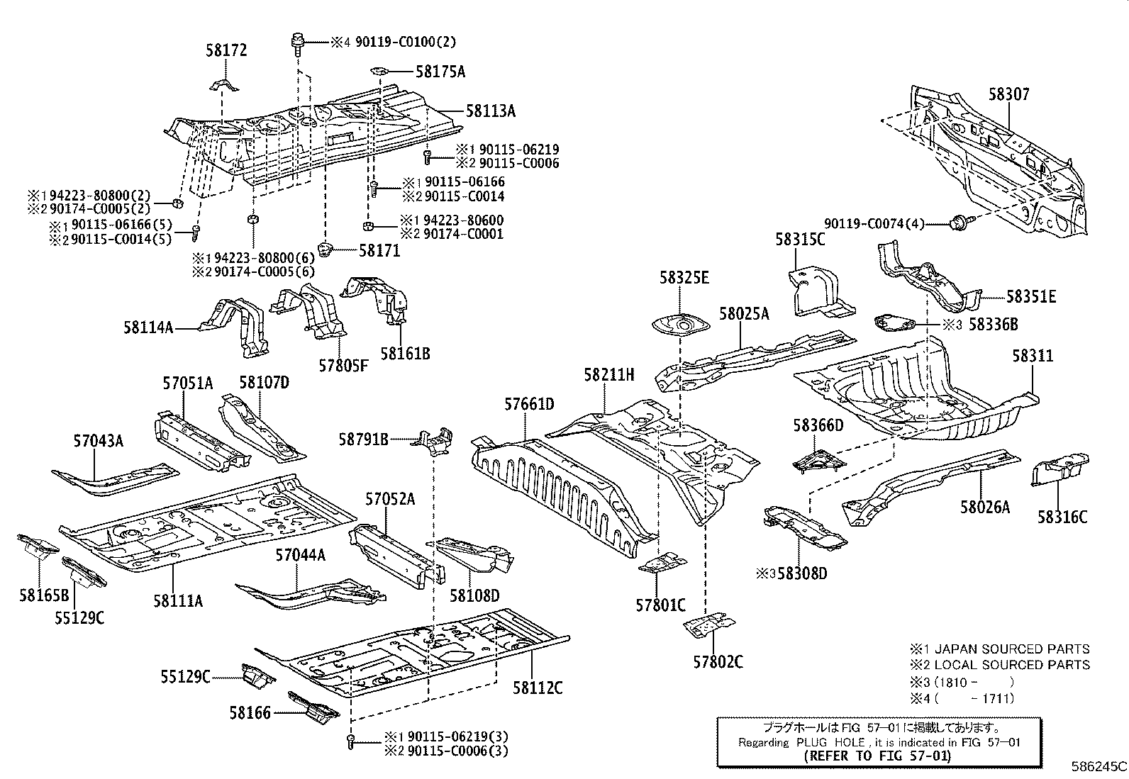 58305-0D060 BRACKET, SPARE WHEEL CLAMP product image