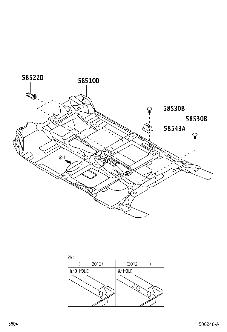 58698-BZ010 PLATE, MAT SET, LOWER product image