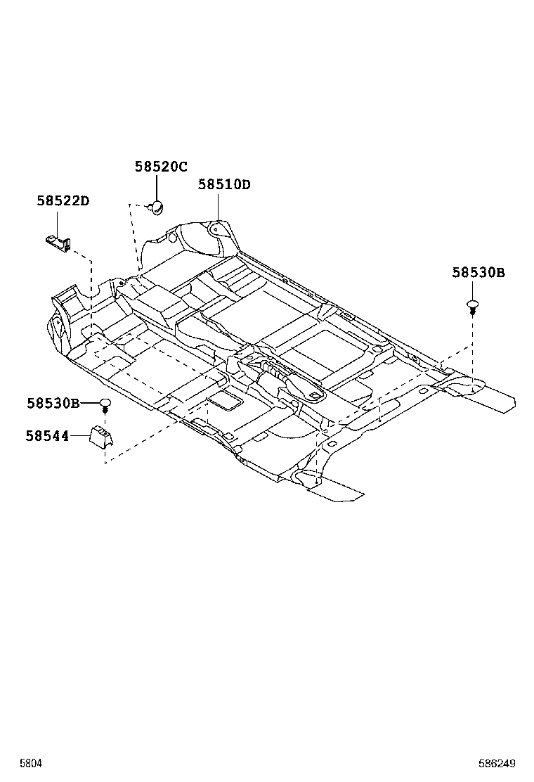 58698-BZ010 PLATE, MAT SET, LOWER product image