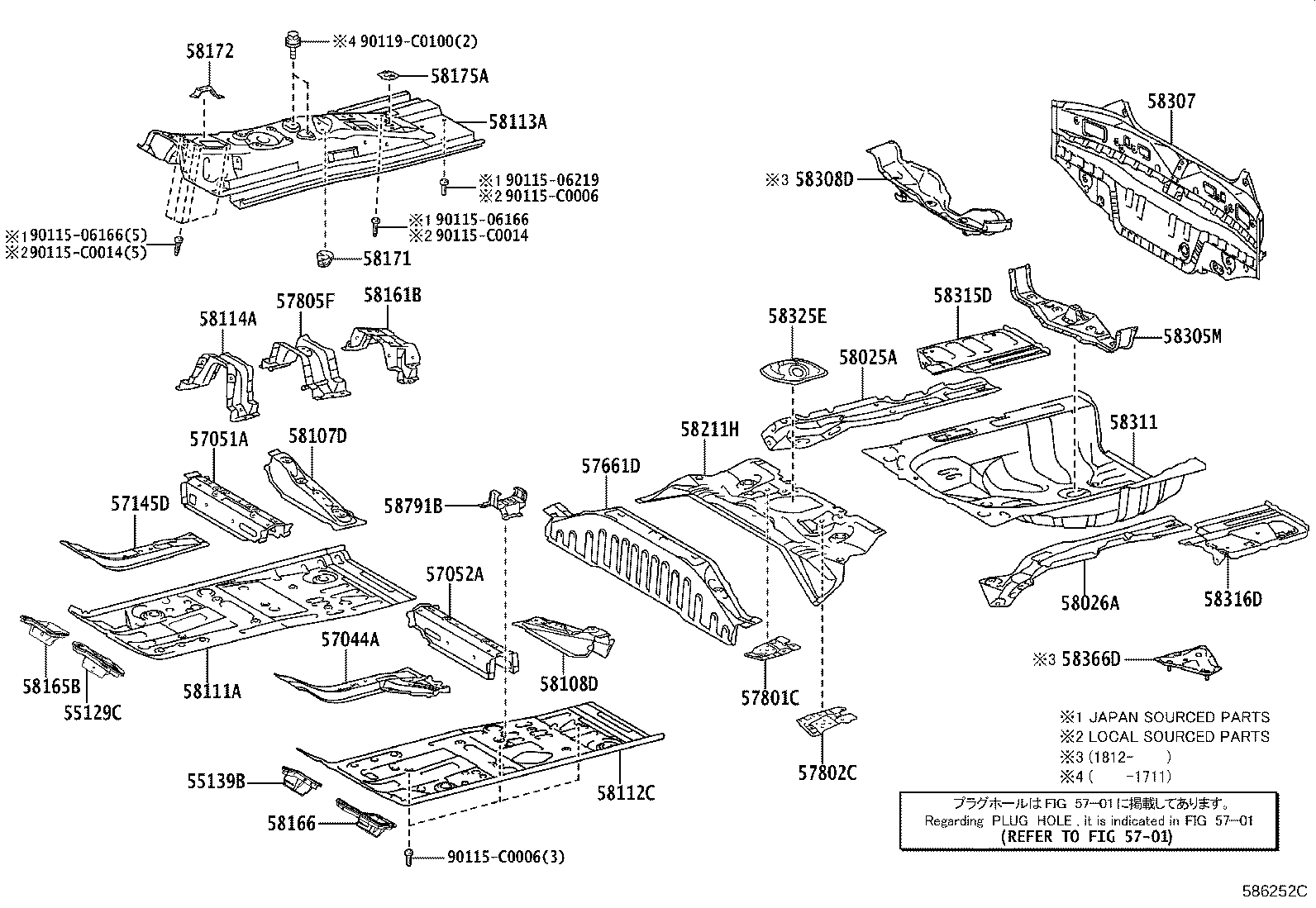 58107-0D090 REINFORCE SUB-ASSY, FRONT CROSS TO FRONT PANEL, RH product image