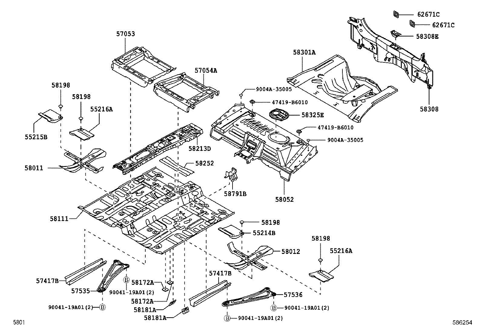 90044-67397 CLIP, FOOTREST product image