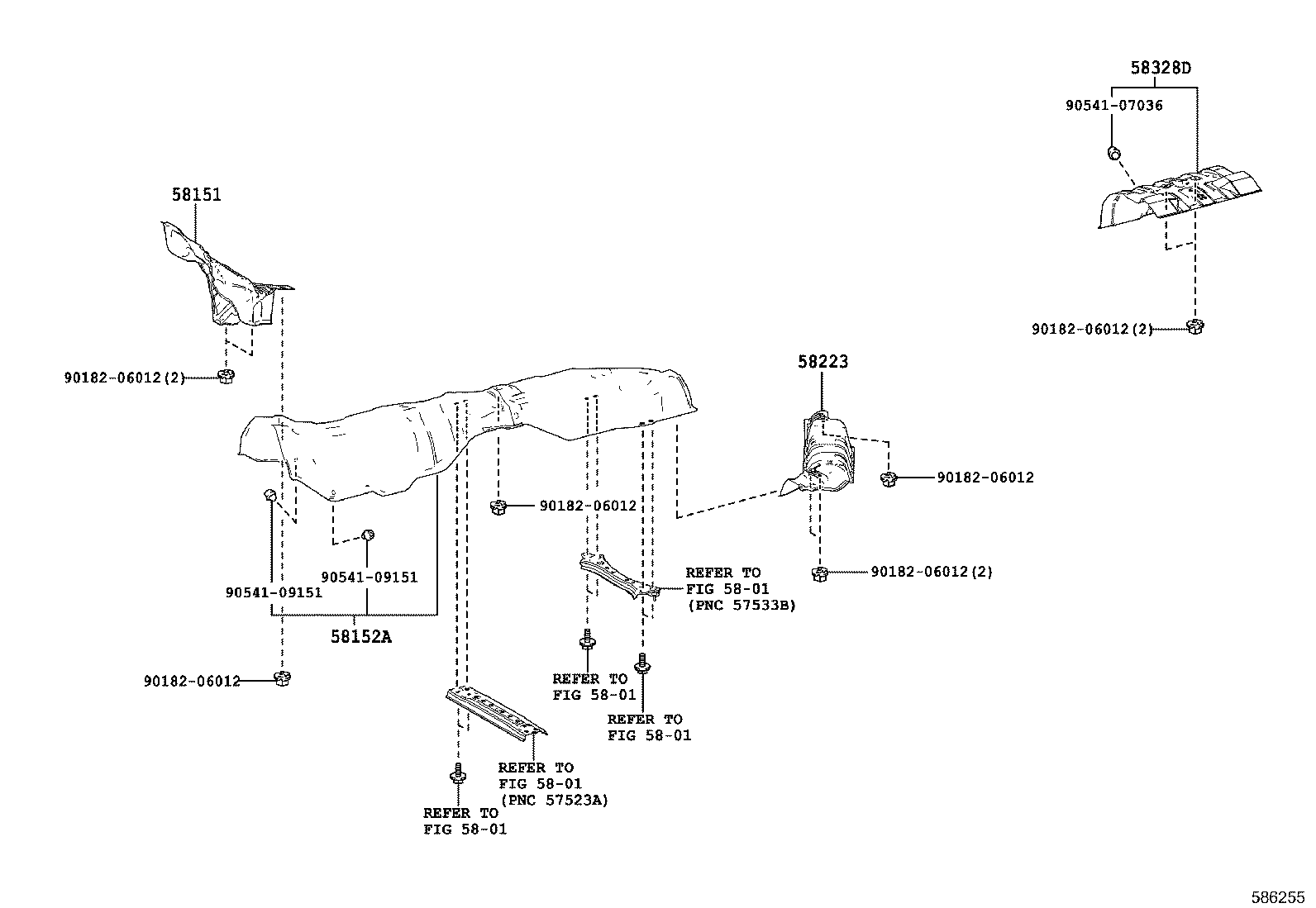 58327-06170 INSULATOR, MAIN MUFFLER HEAT, RH product image