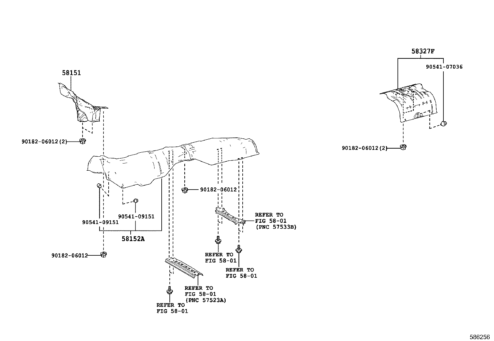 58327-06170 INSULATOR, MAIN MUFFLER HEAT, RH product image