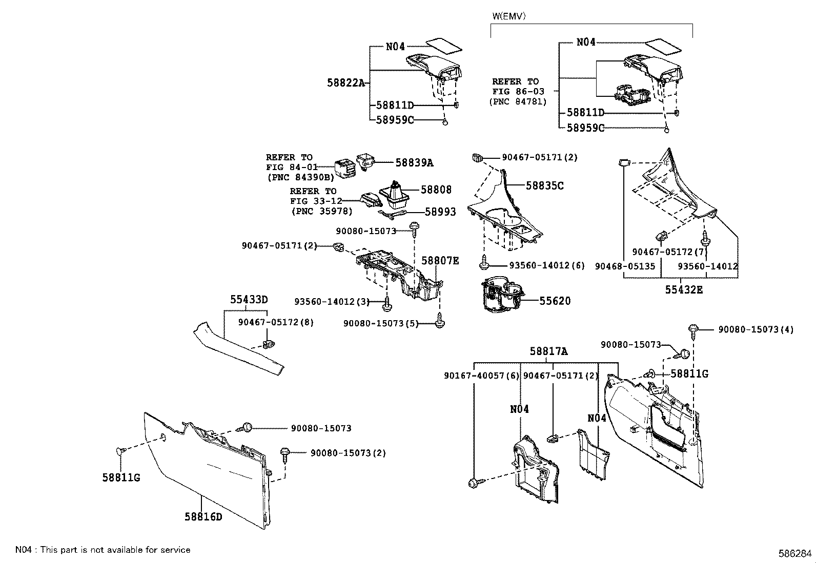 58997-0E010 BRACKET, CONSOLE BOX MOUNTING, NO.3 product image