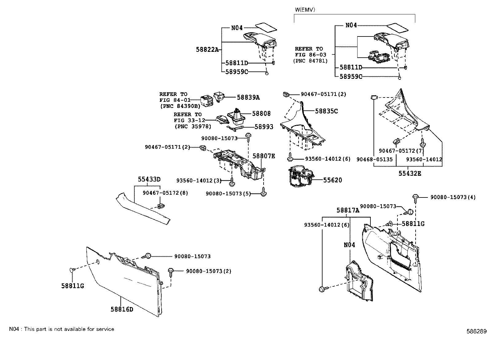 58997-0E010 BRACKET, CONSOLE BOX MOUNTING, NO.3 product image