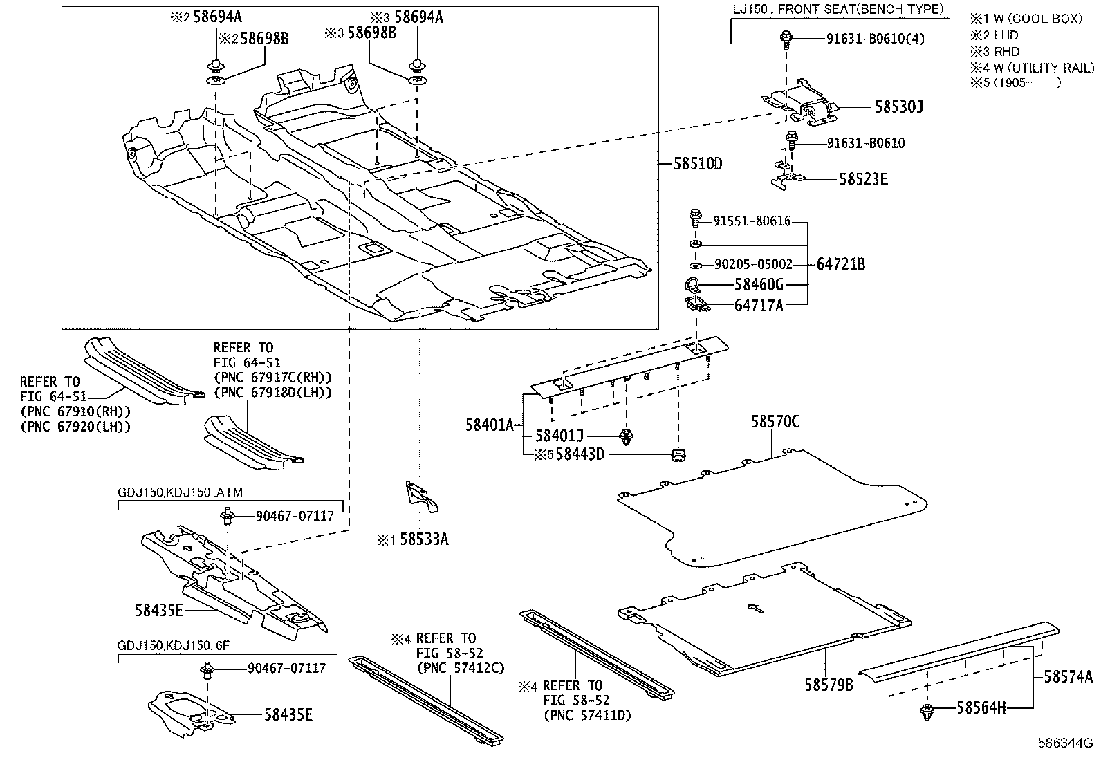 58570-60C00-E0 CARPET ASSY, REAR FLOOR product image