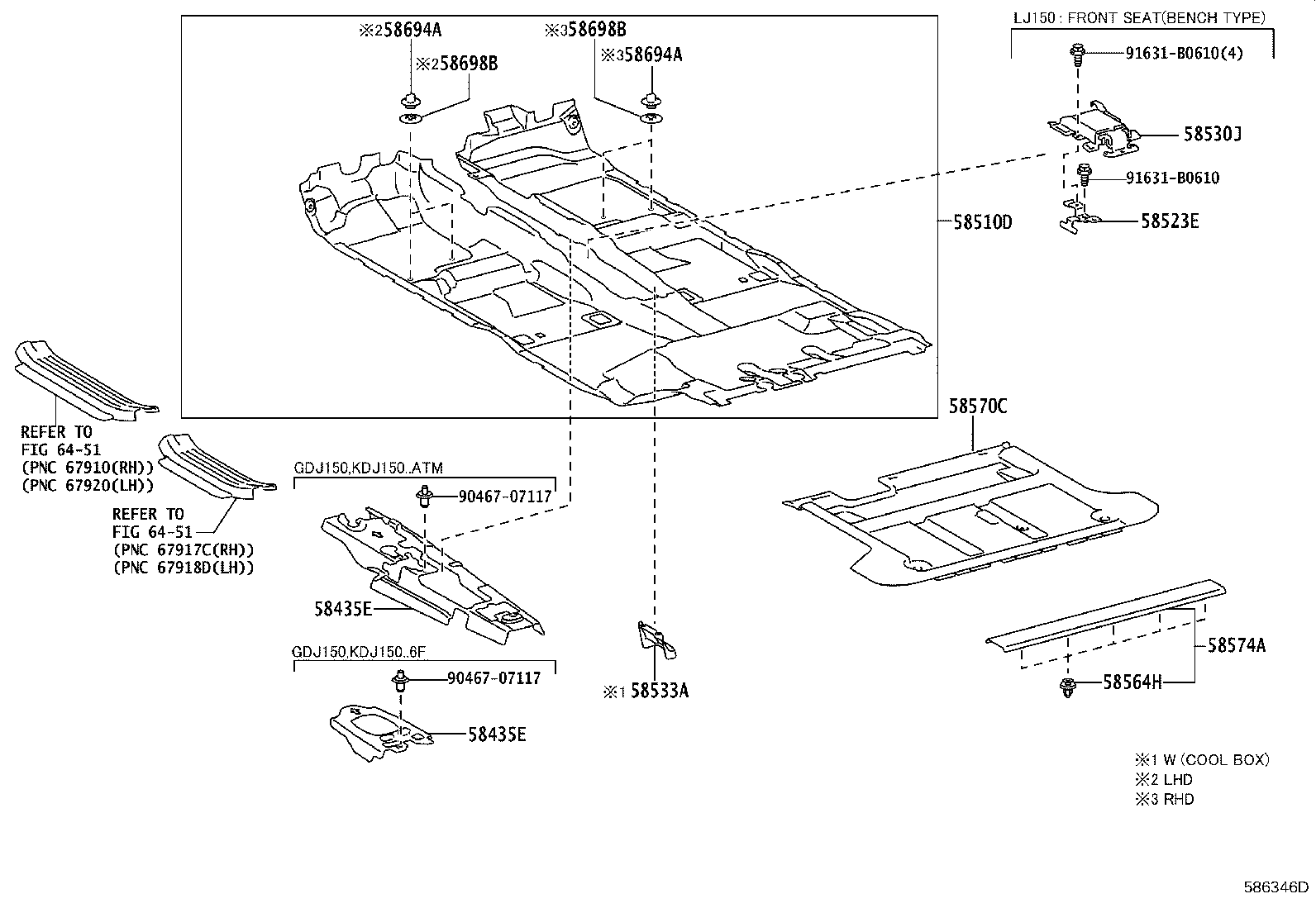 58570-60C00-E0 CARPET ASSY, REAR FLOOR product image