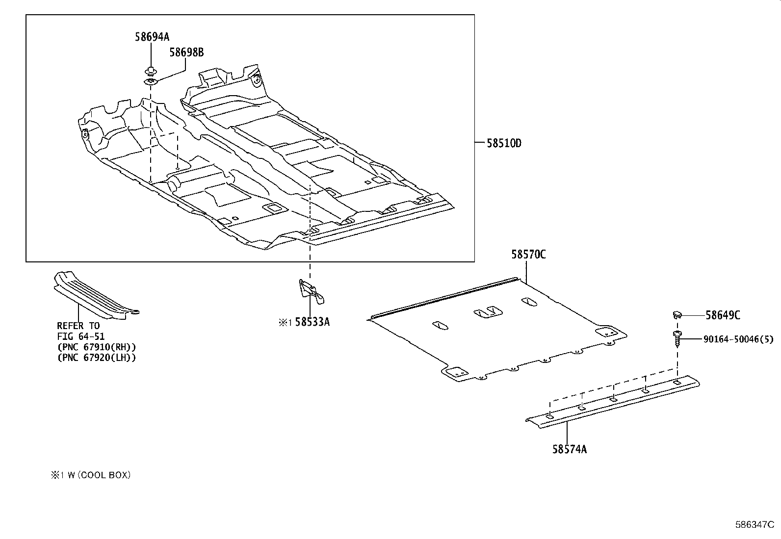58570-60C00-E0 CARPET ASSY, REAR FLOOR product image