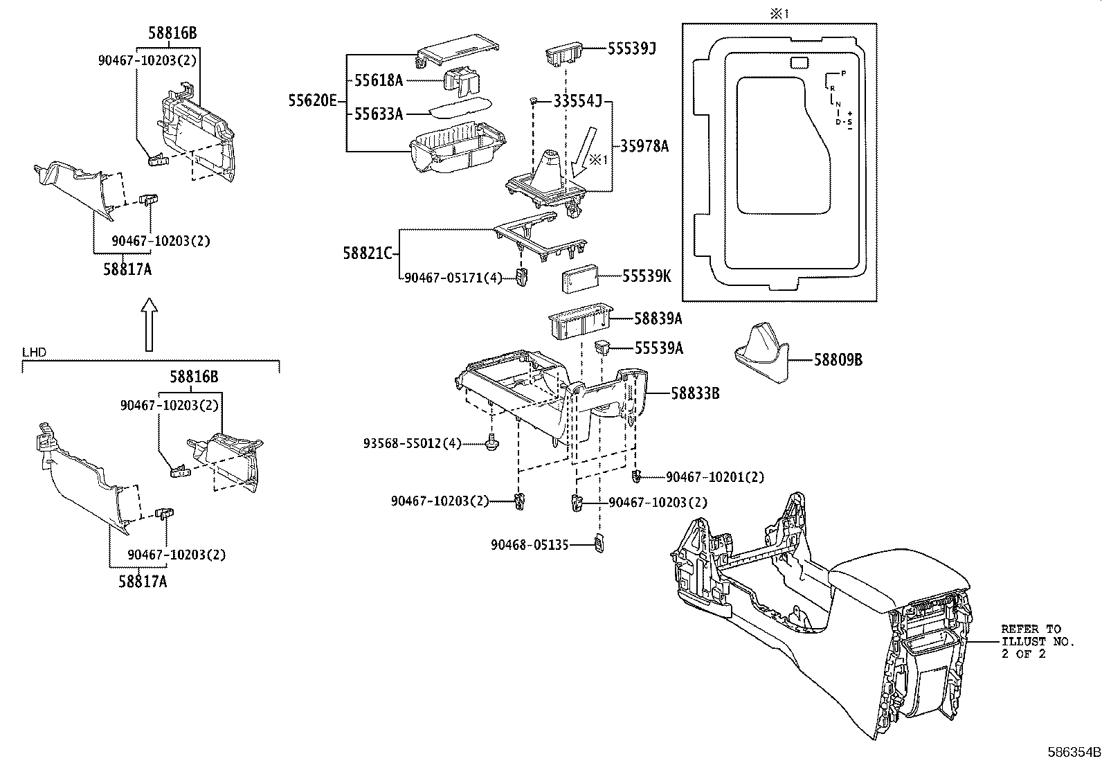 55620-60360 HOLDER ASSY, INSTRUMENT PANEL CUP product image