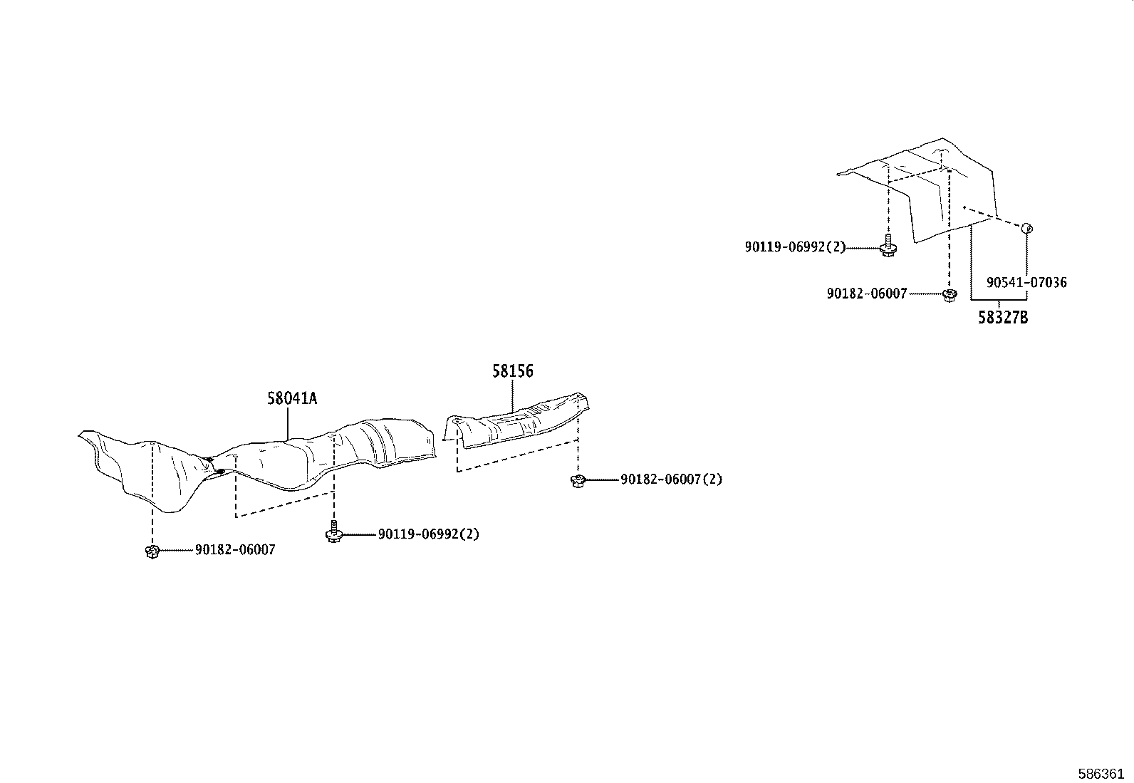 58041-15010 INSULATOR SUB-ASSY, FRONT FLOOR HEAT, NO.1 product image