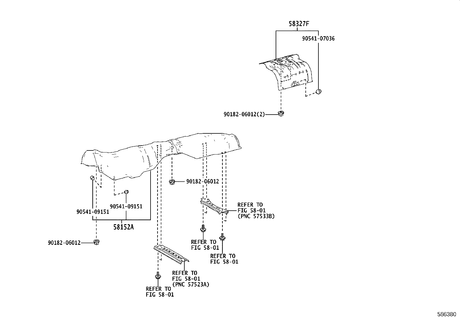 58327-06170 INSULATOR, MAIN MUFFLER HEAT, RH product image