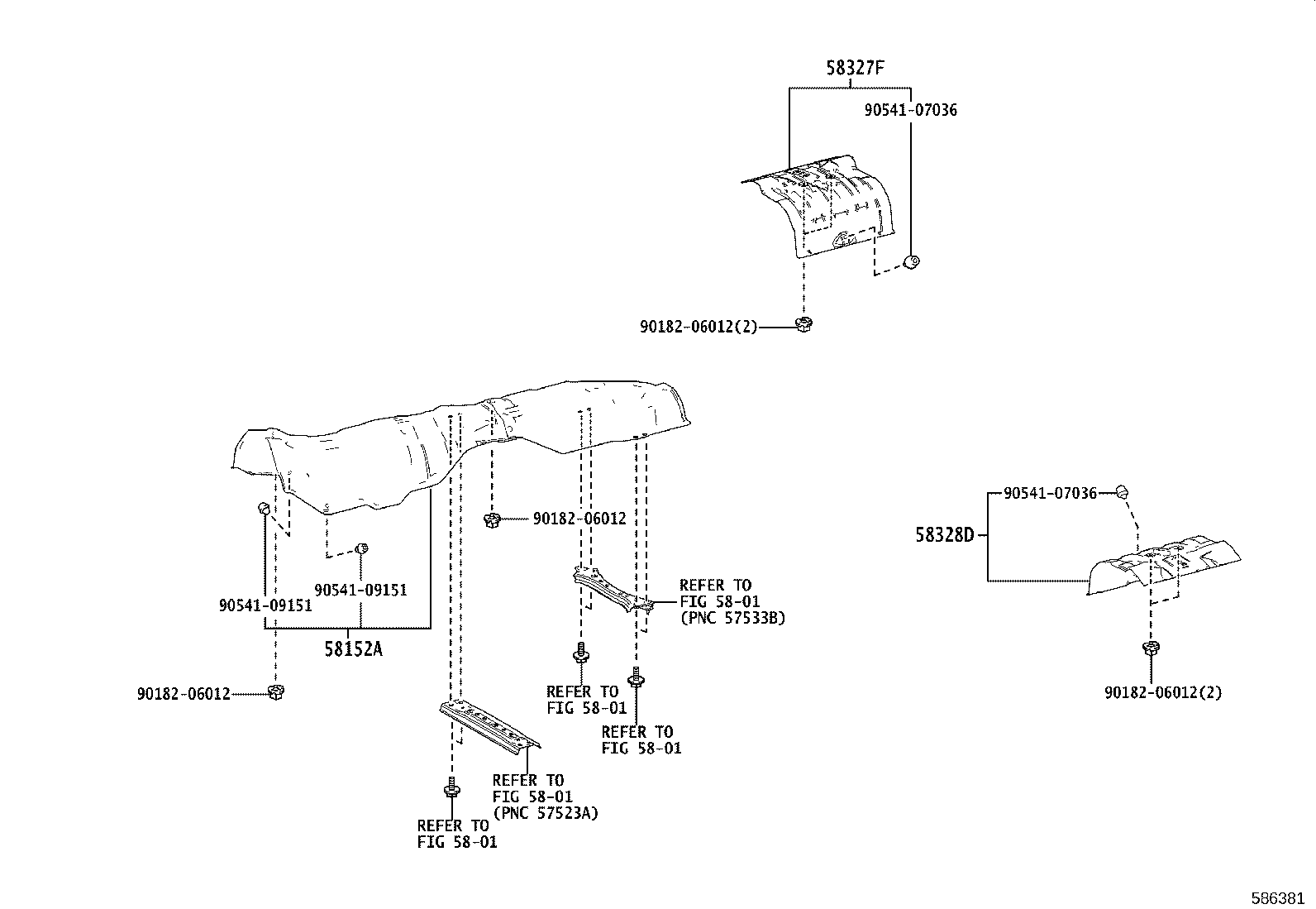 58327-06170 INSULATOR, MAIN MUFFLER HEAT, RH product image
