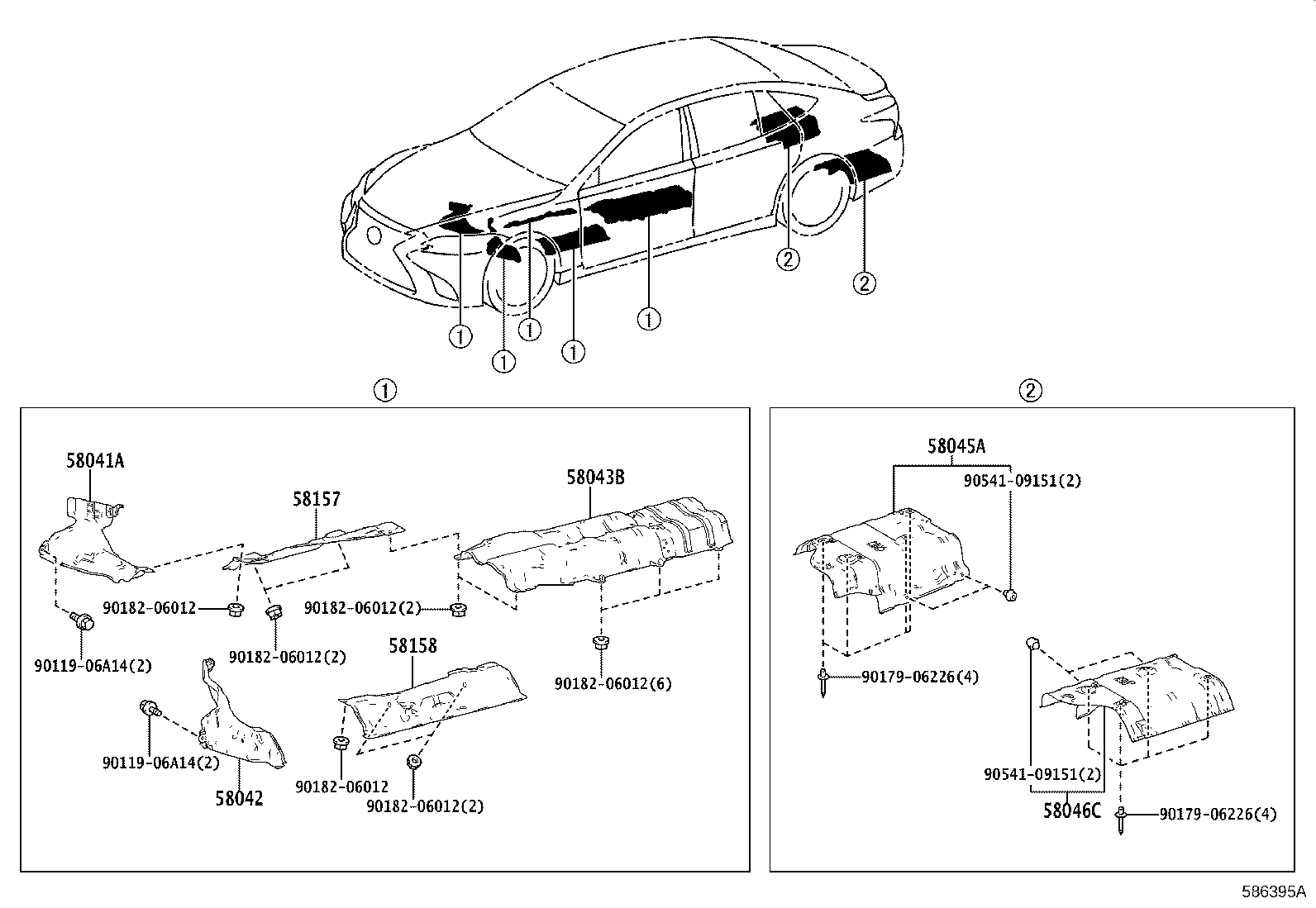 Toyota 58046-50010 INSULATOR SUB-ASSY, REAR FLOOR HEAT, NO.2