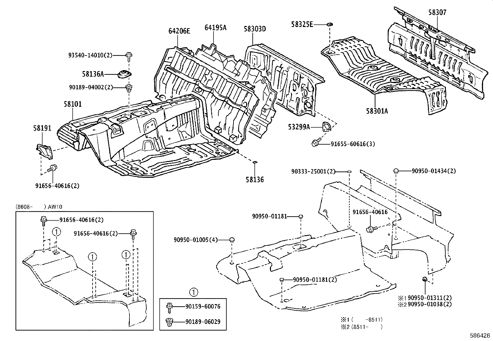 58307-17010 PANEL SUB-ASSY, BODY LOWER BACK product image