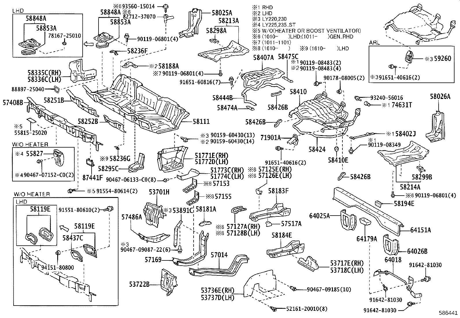 53089-25010 MUDGUARD SUB-ASSY, FRONT product image