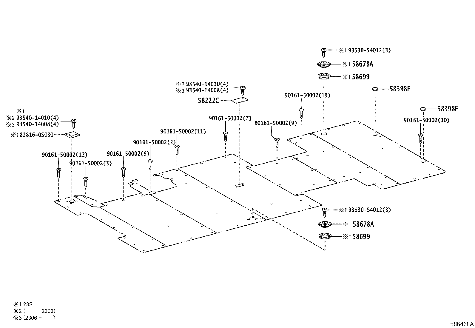 57104-0S040 CROSSMEMBER SUB-ASSY, FLOOR, NO.4 product image