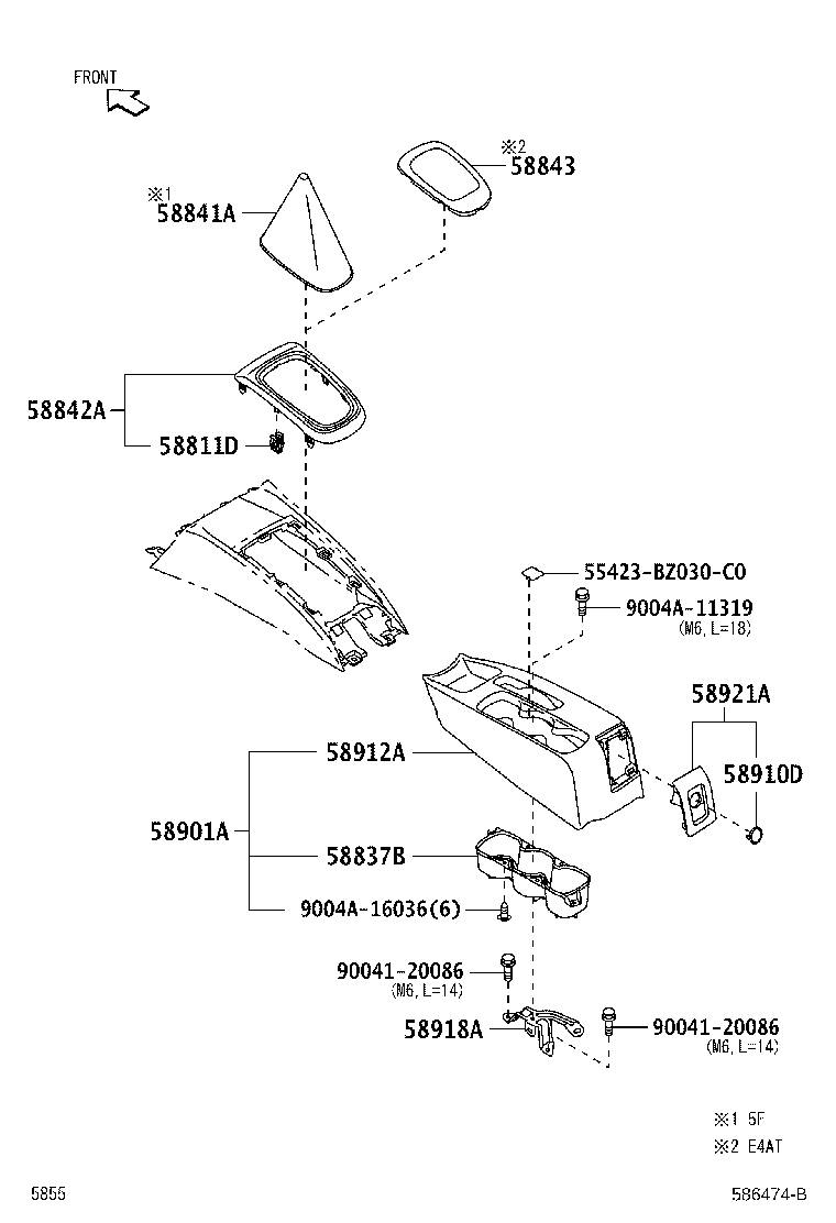 58841-BZ170-C1 COVER, SHIFTING HOLE product image