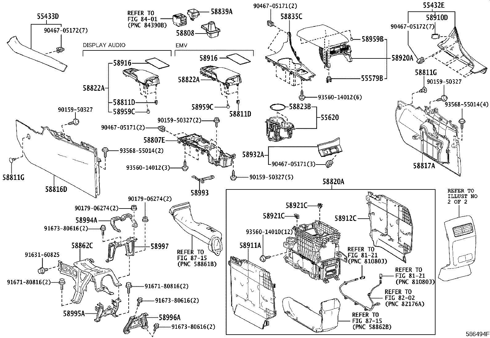 Toyota 58815-48030 CARPET, CONSOLE BOX