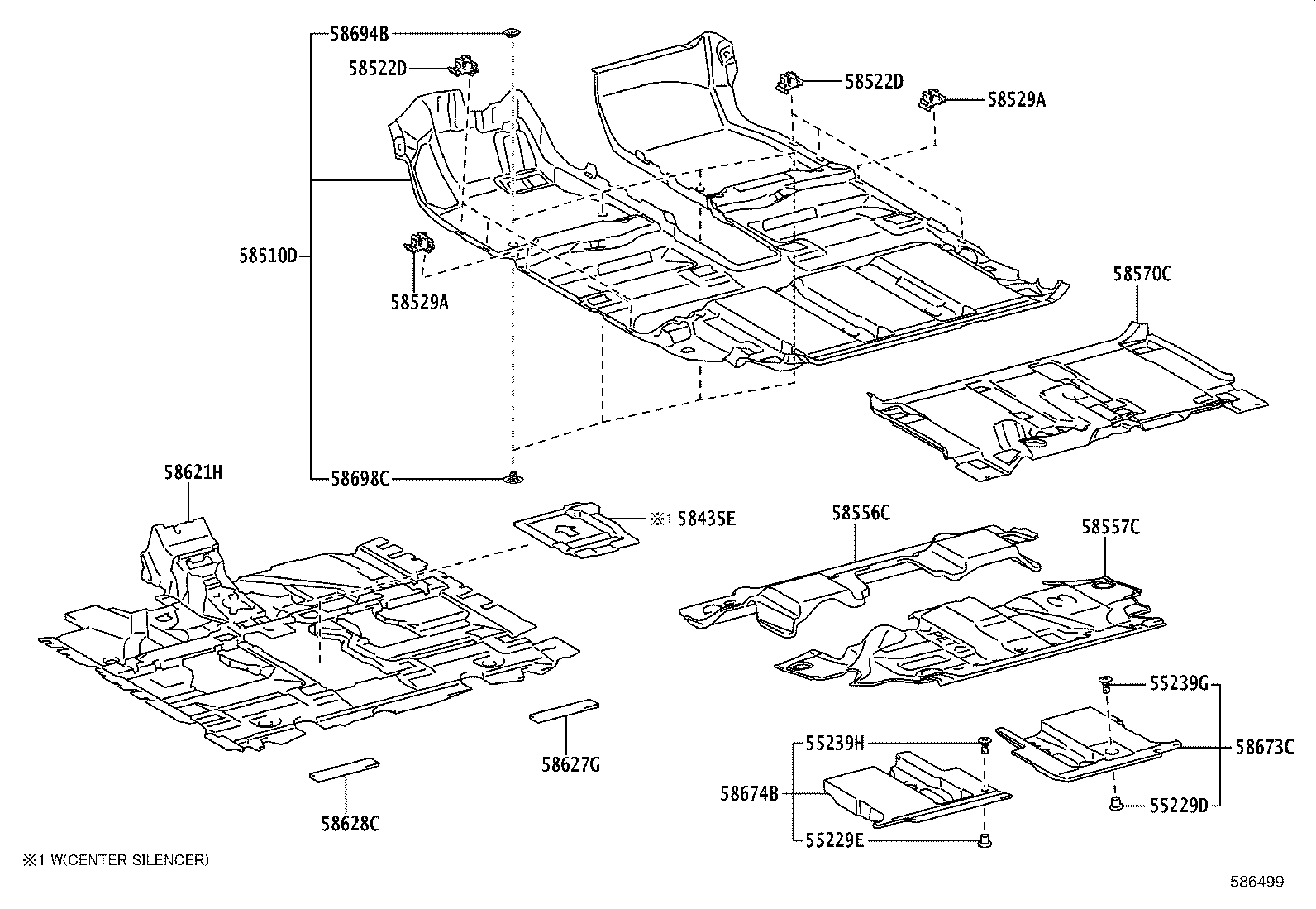 58510-48640-C0 CARPET ASSY, FLOOR, FRONT product image