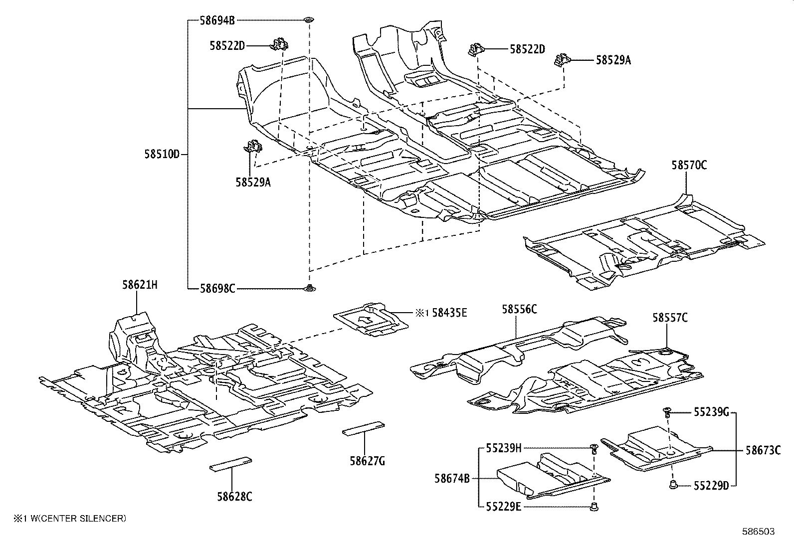 58510-48640-C0 CARPET ASSY, FLOOR, FRONT product image