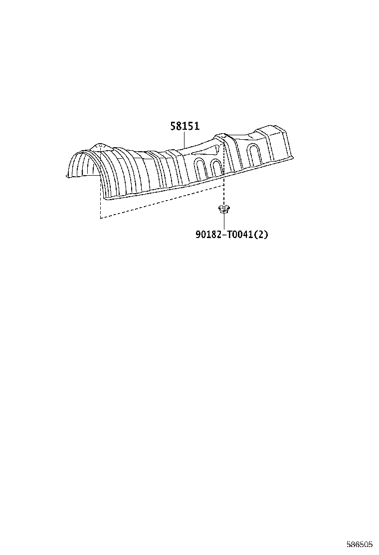 58156-0D100 INSULATOR, FRONT FLOOR HEAT, NO.1 product image