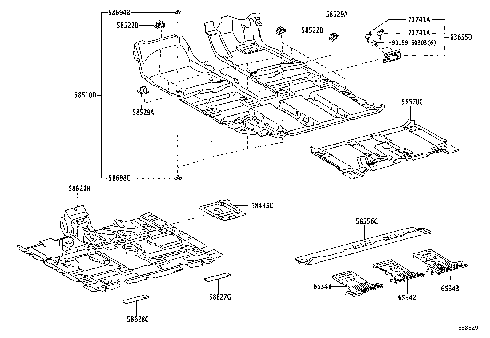58557-48010 SILENCER, REAR FLOOR, NO.2 product image