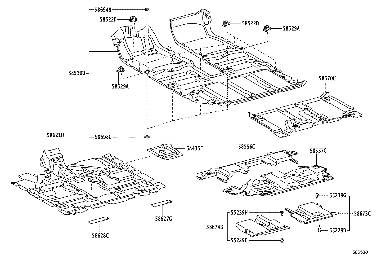 58557-48010 SILENCER, REAR FLOOR, NO.2 product image