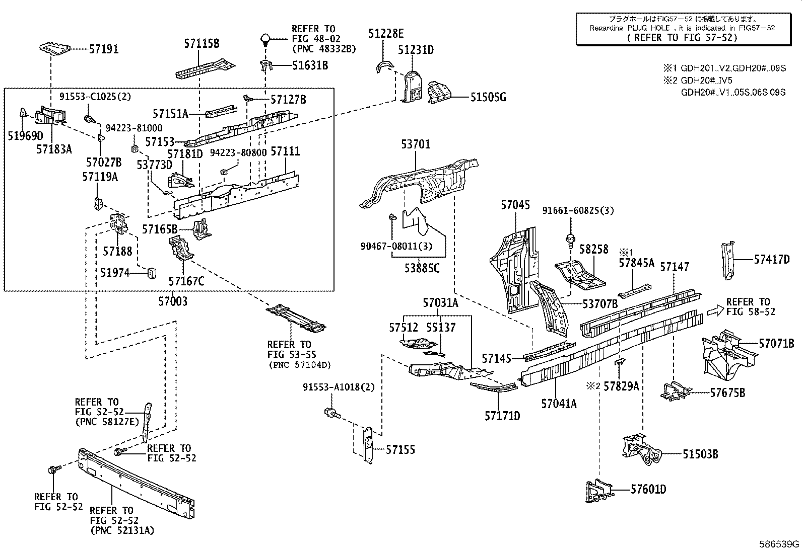 51505-26101 SUPPORT SUB-ASSY, UPPER CONTROL ARM, RH product image