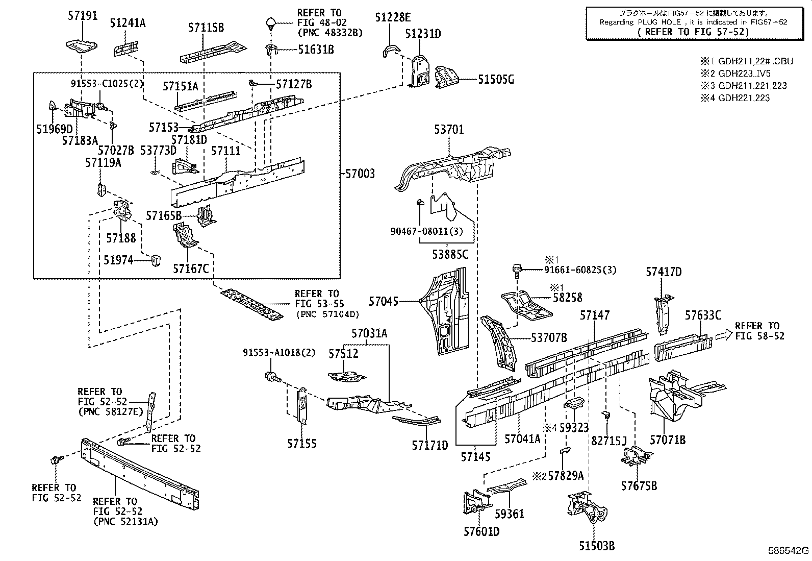 51505-26101 SUPPORT SUB-ASSY, UPPER CONTROL ARM, RH product image