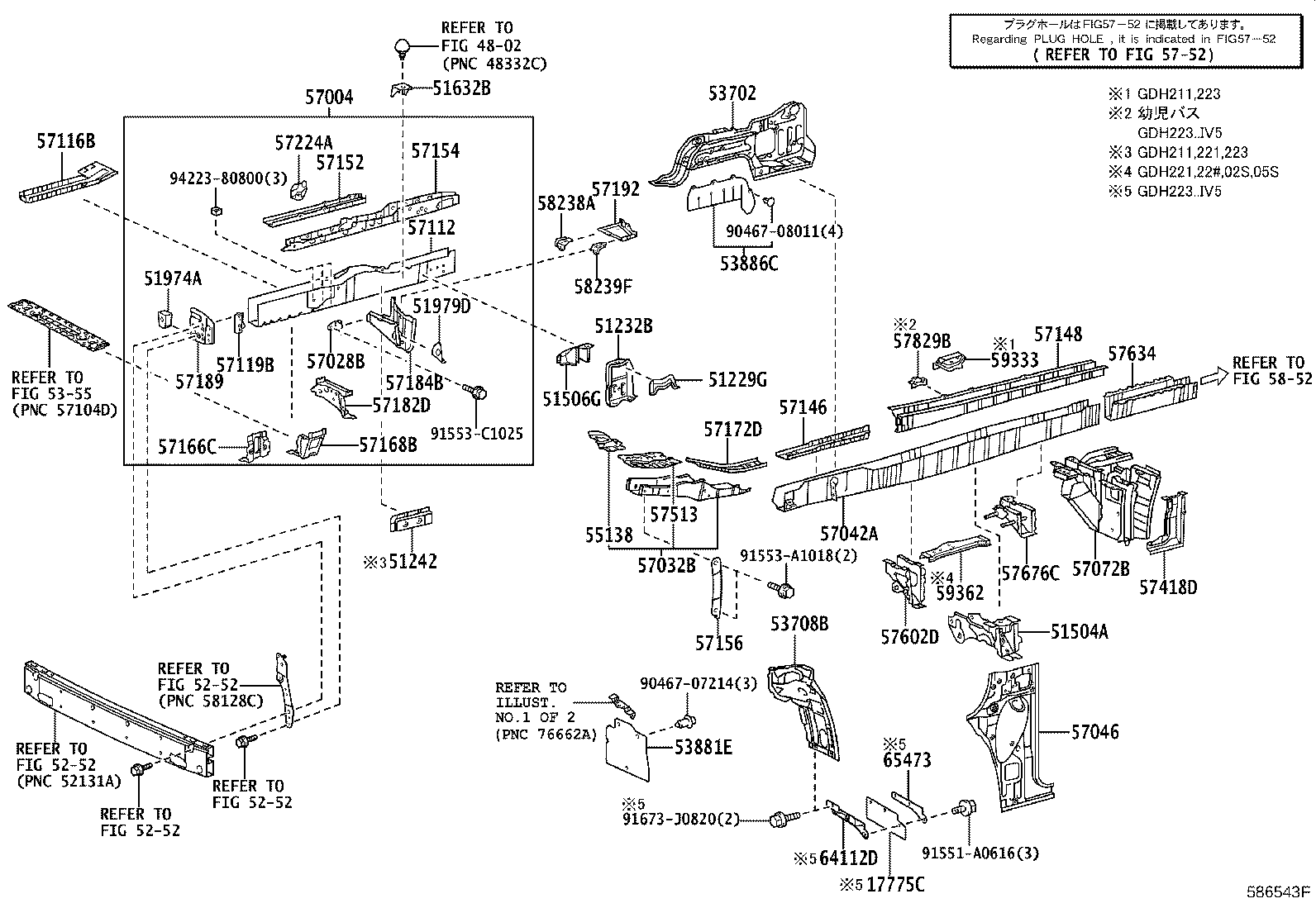 51505-26101 SUPPORT SUB-ASSY, UPPER CONTROL ARM, RH product image