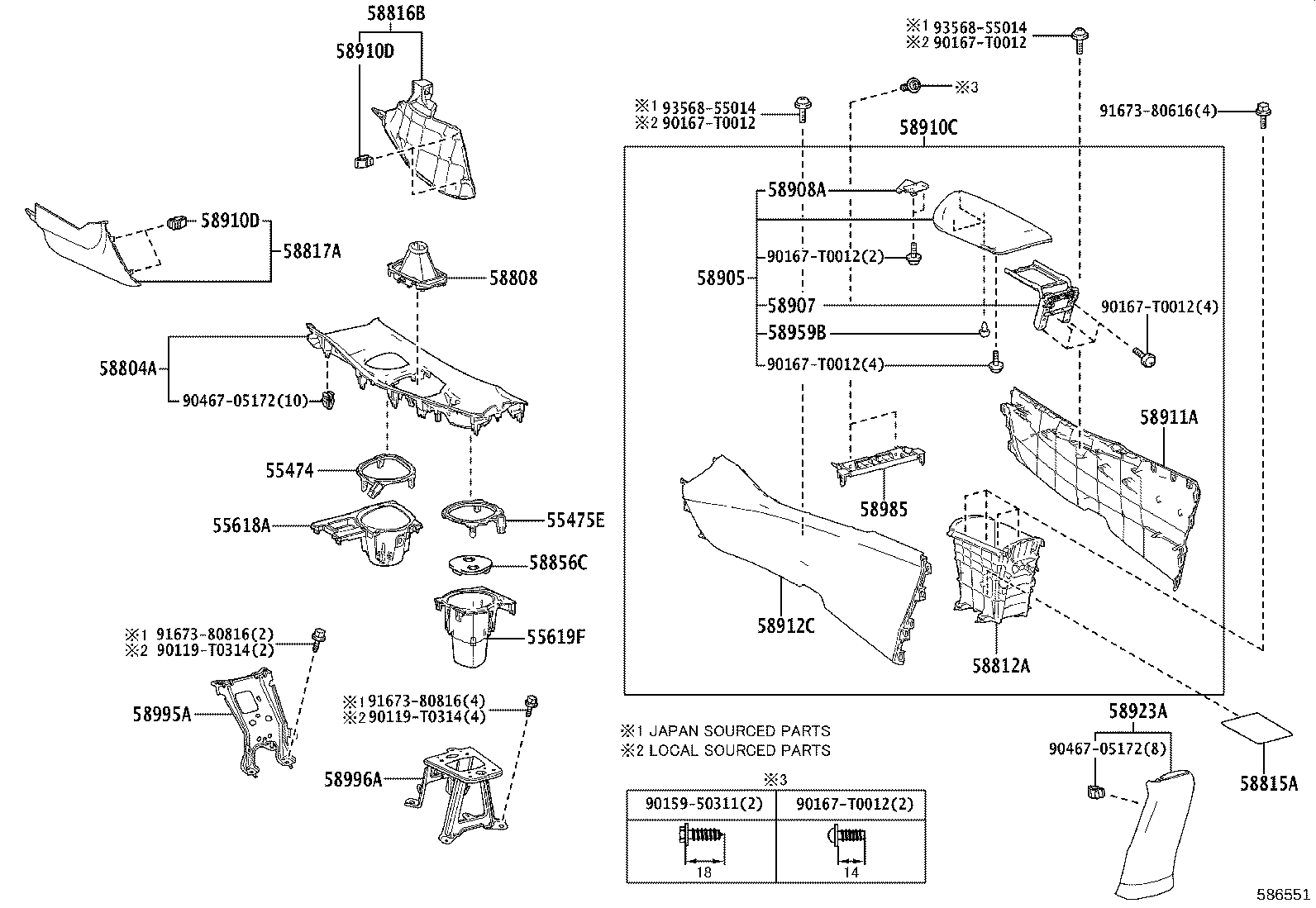 58804-F4090 PANEL SUB-ASSY, CONSOLE, UPPER product image