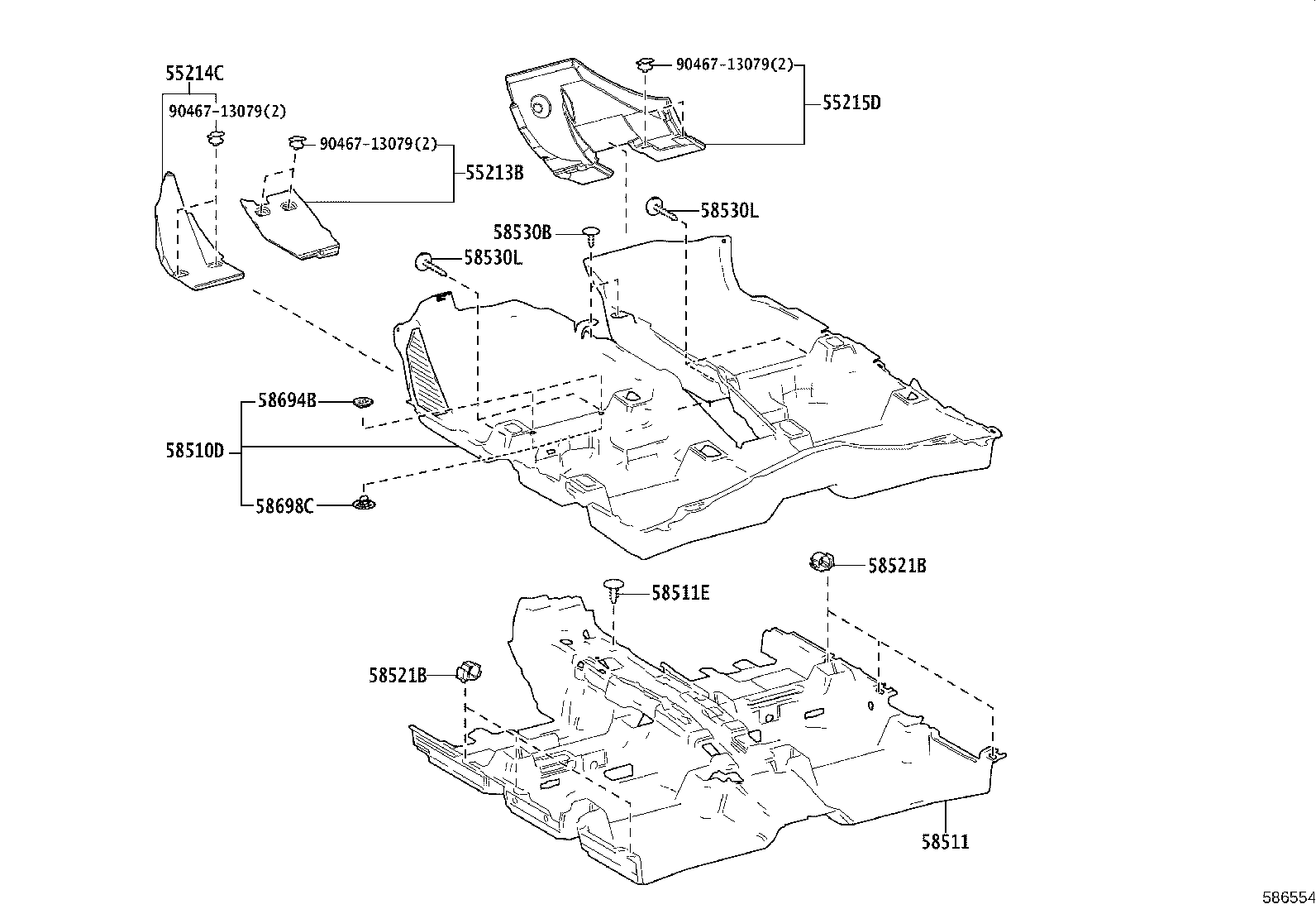 58510-10A40-C0 CARPET ASSY, FLOOR, FRONT product image